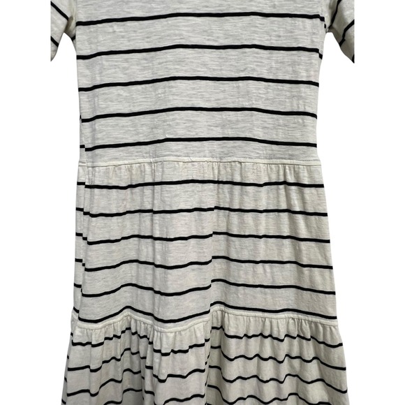 Marine Layer Dress Womens XS Cream Black Stripe Tiered Tee Maxi Casual Summer - Picture 6 of 8